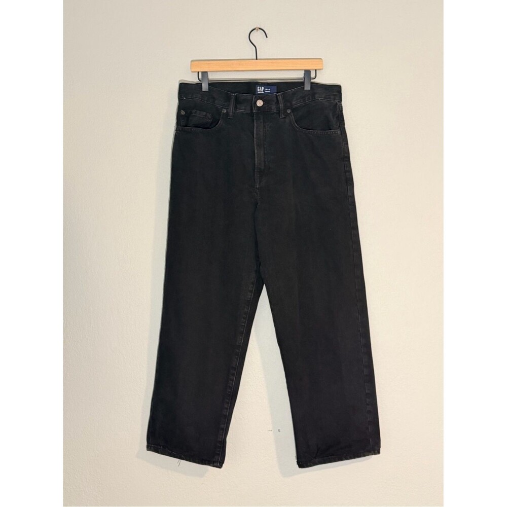 GAP Men's Relaxed Baggy Fit Black Denim Jeans in Size 32 - Picture 4 of 8